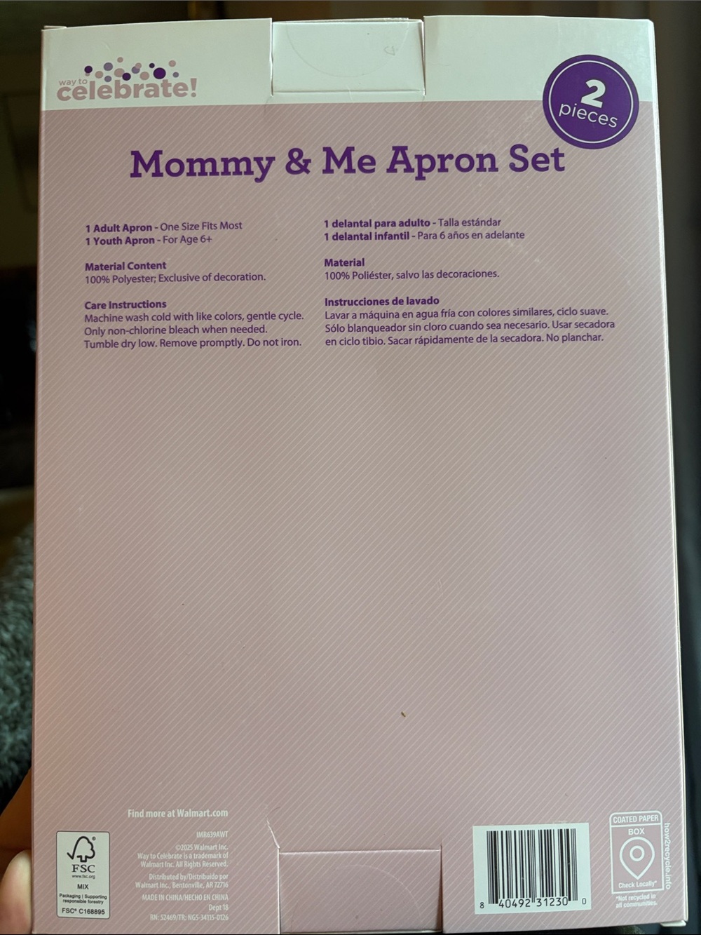 Mommy & Me Floral & Blue Stripe Apron Set - Picture 2 of 2
